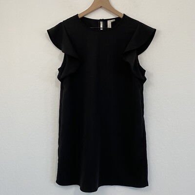Forever 21 Women's M Black Ruffle Sleep Midi Dress Casual Career  Lightweight | eBay