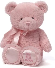 "My First Bear by Baby Gund – 10-Inch Pink Plush, Perfect for Baby’s First Chris
