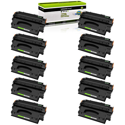 GREENCYCLE 10PK Q7553X Toner Cartridge Fits for HP LaserJet P2015D M2727nfs MFP