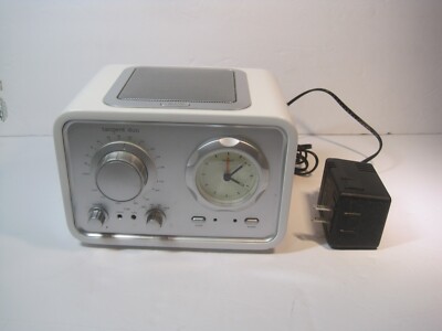 Vintage Style Tangent Duo Clock Radio 11606 WHITE Alarm Sleep Snooze