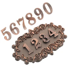 Retro Door Number House Sign Address Plates for Numbers Front Plaques
