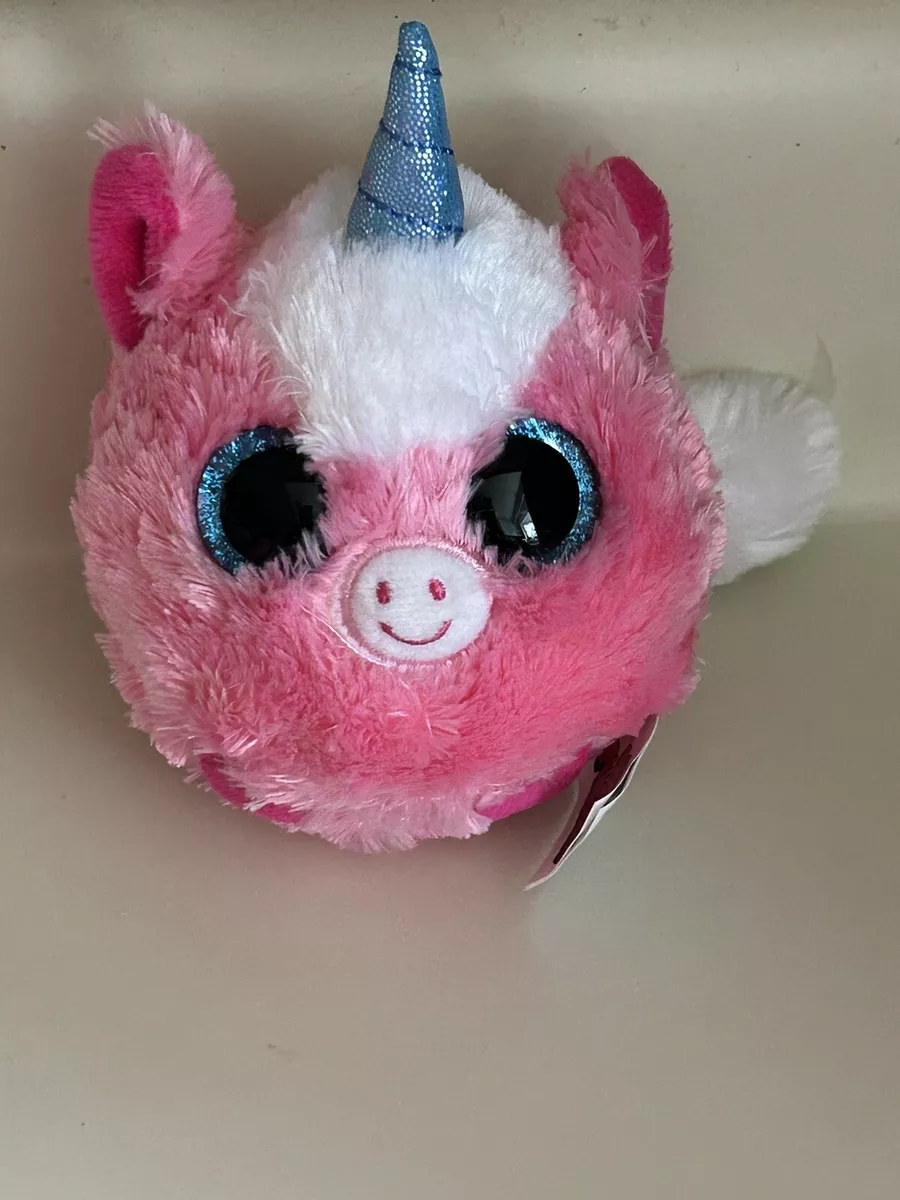 Amazing Squishee Plushies BELIEVE Pink Unicorn Plush Stuffed Animal Glitter Eye