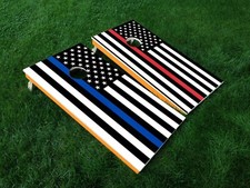 American Flag Cornhole Board Wrap Decals Vinyl Sticker Red/Blue Stripe BRAND NEW