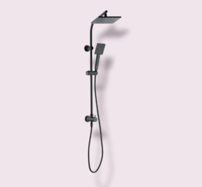 Glacier Bay Modern Wall Bar Shower Kit 1-Spray 8 in. Square Rain Shower Head