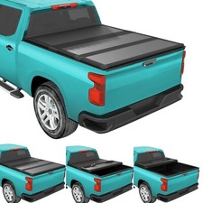 5.8ft Lock Hard Tri-fold Tonneau Cover For Chevy Gmc Sierra 2007-2023 Silverado