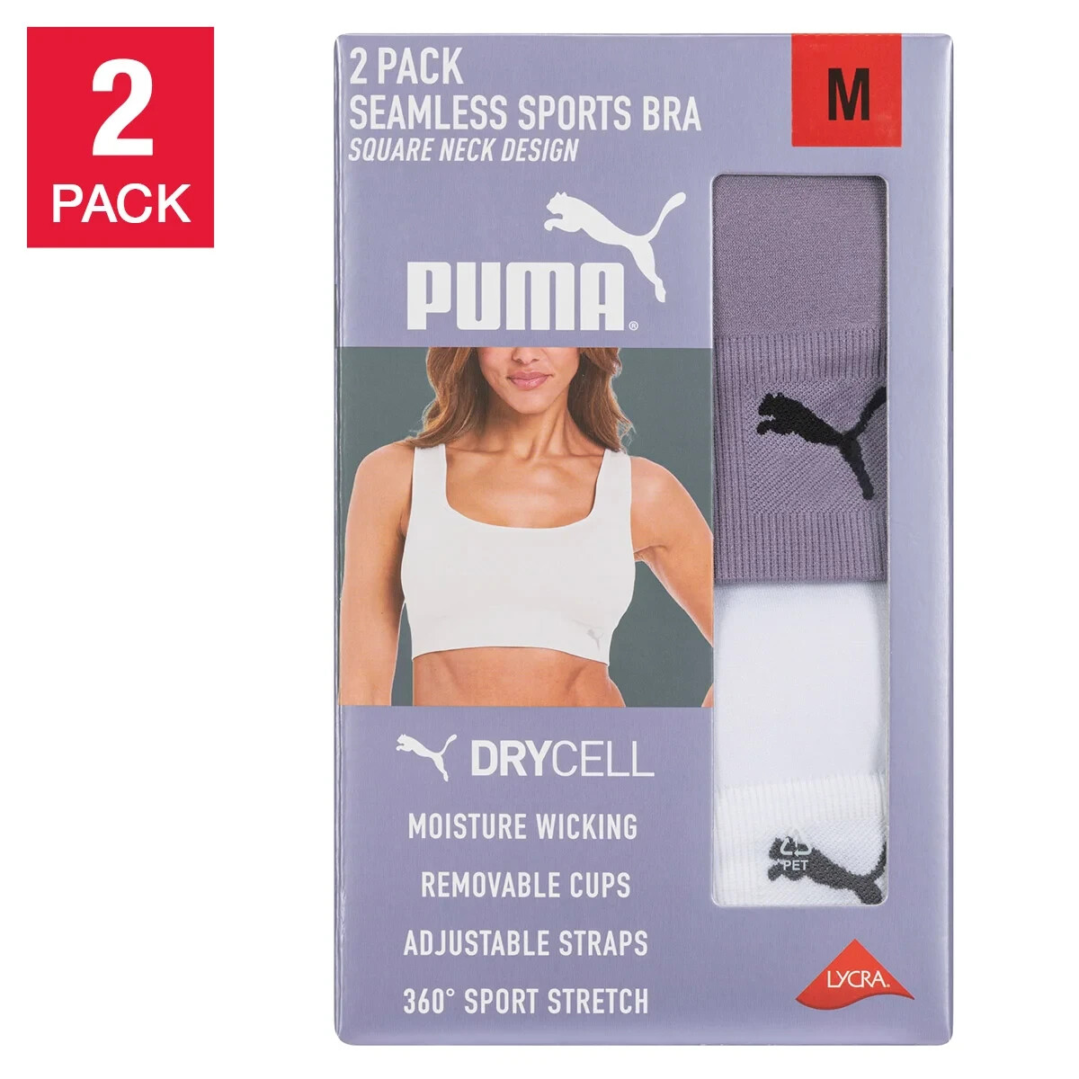 Puma Women's Seamless Sports Bra 2 Pack | G23