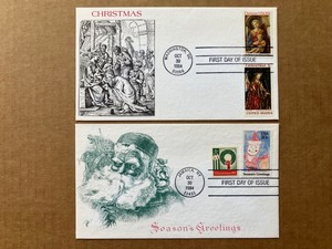 1984 20c Christmas 2107-2108 KMC Venture Combination FDC Set of (2)