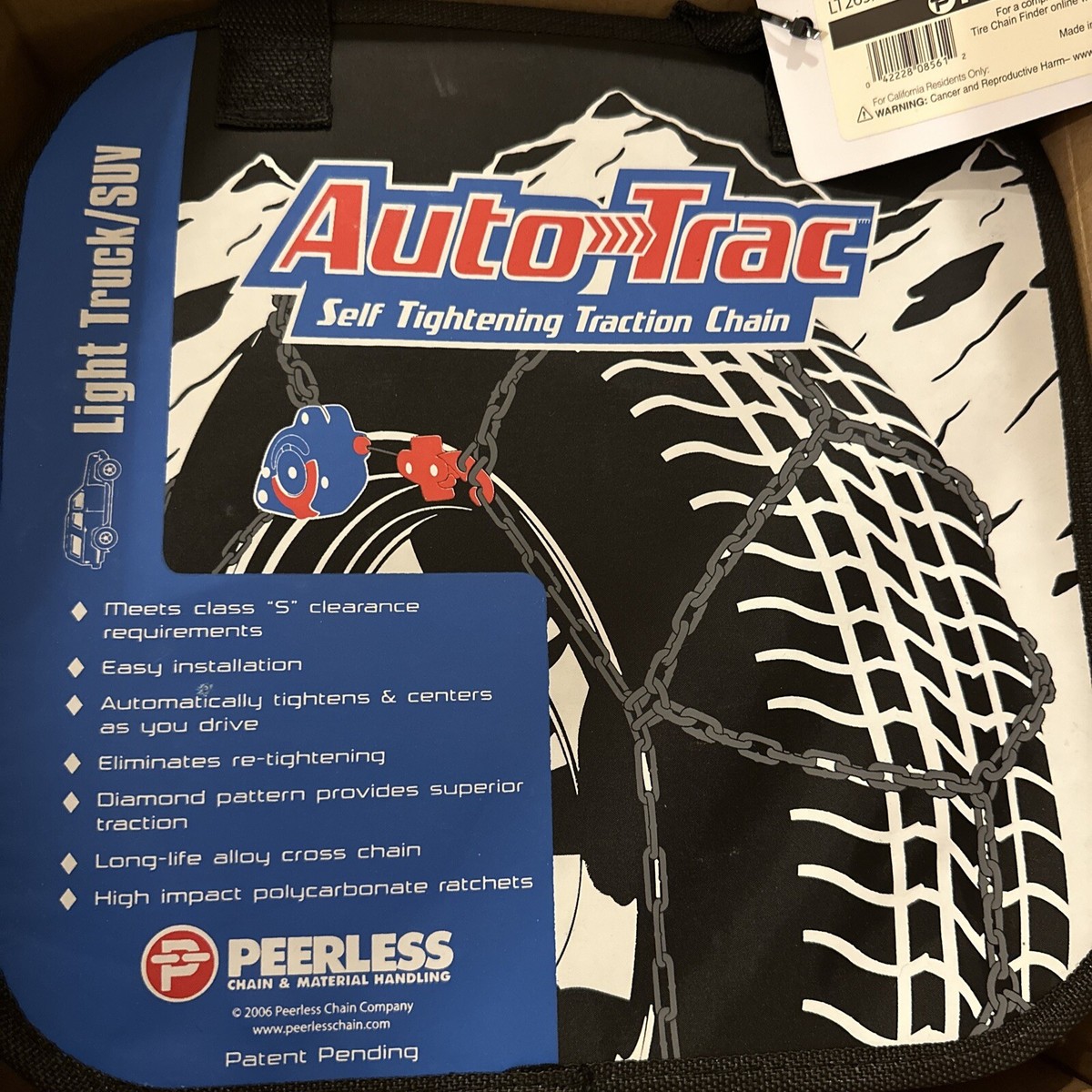 Peerless Auto-Trac Self Tightening Snow Chains SUV / Light Truck