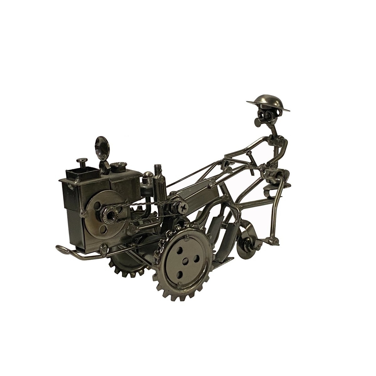 Pewter Nickel Color Metal Mechanic Rider Display Art Figure ws2015S Pewter Nickel Color Metal Mechanic Rider Display Art Figure ws2015S