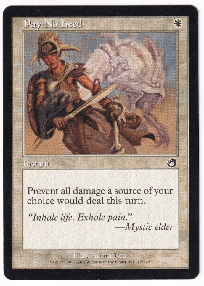 Pay No Heed Torment #12 Magic The Gathering 2002 MTG Single