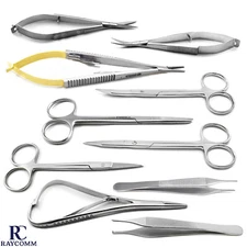 Medical Vet Nursing Scissors Micro Surgical Spring Action Ortho Suture Forceps