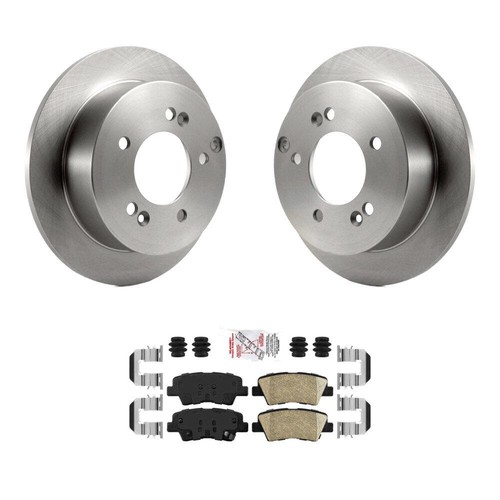 For 2009-2010 Hyundai Sonata 2.4L Rear Disc Brake Rotors And Ceramic Pads Kit  - Picture 1 of 16
