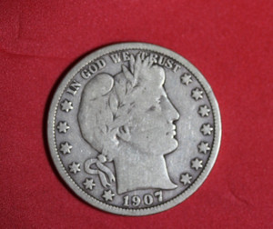 Estate  Find 1907-D  Barber Half Dollar  #P27459