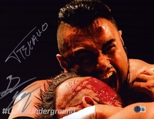 Brian Cage & Texano Jr. Signed 11x14 Photo BAS COA Lucha Libre AAA Underground 1