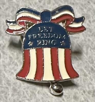 DISNEY Let Freedom Ring Stars Stripes Bell Lapel Pin [T] | eBay