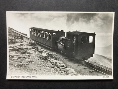 The Mountain Train, Snowdon Wales Echtfoto Vintage Postkarte K11