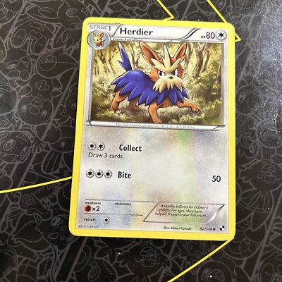 herdier pokemon card value 2017 Sun & Moon Reverse Holo #104 CGC AUTH on Fanatics Collect Pokmon Hit Points100 HP Form Herdier Reverse Holo NM OBF