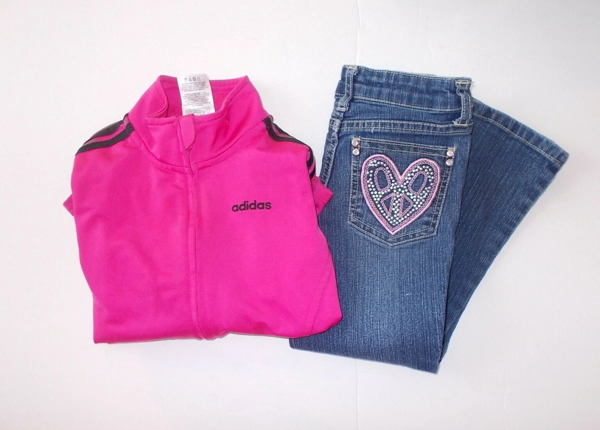 Adidas top jeans girls