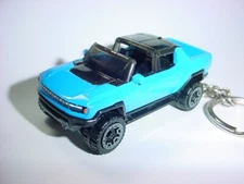 HOT 3D BLUE GMC HUMMER EV CUSTOM KEYCHAIN keyring key electric RIDE hot wheels