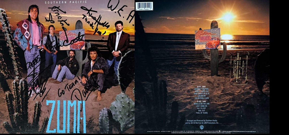 Southern Pacific BAND Signed Zuma Original LP Jacket Only No Vinyl