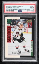 2023-24 UD Rookie Debut Image Variant Achievement Connor Bedard PSA 9 MINT 0e38