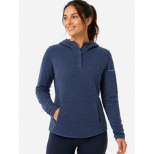 Columbia Navy Space Dye Fleece Hoodie Skiing Hiking Base Layer Winter Women S