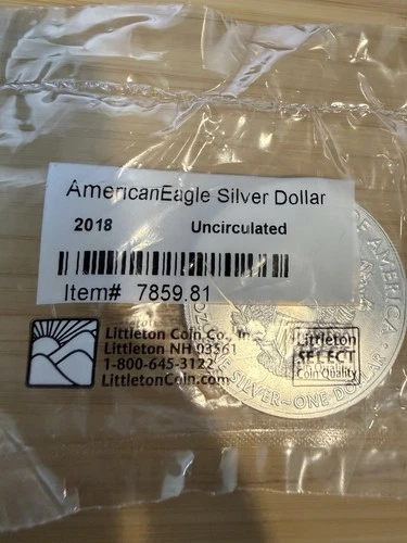 2018 UNCIRCULATED AMERICAN SILVER EAGLE