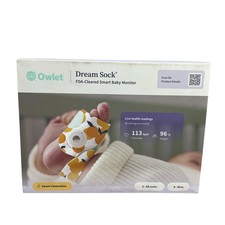 Owlet Dream Sock Wearable Smart Baby Monitor Sweet color Clementine OB1230