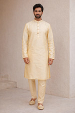 Mens Silk Kurta Pajama Set Indian Wedding Ethnic Kurta Pants 10 colours
