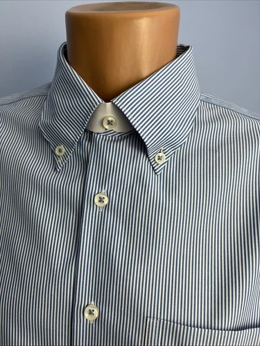 Charles Tyrwhitt Dress Shirt Non Iron Slim Fit STRIPED  Long Sleeve 17 x 34 NWOT