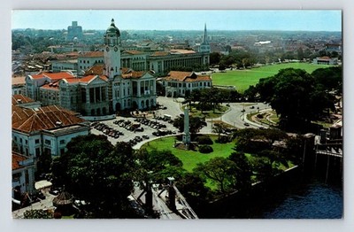 Singapur: Kaiserpalast und Rathaus. Unbestellte Postkarte.