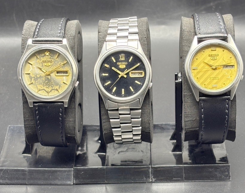 Seiko Lot Made Japan 5 Automatic 3 Watches Men’s Vintage of - vintagewatches.pk