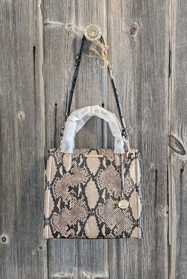 NWT Brahmin Small Caroline Almond all Over Snake  