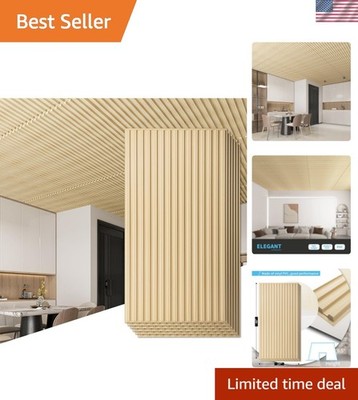 High-Quality 3D Slat PVC Wall Panels - 12 Decorative Tiles for Modern Spaces