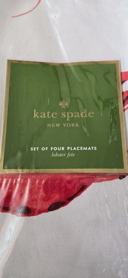 NUEVO EN CAJA KATE SPADE LANGOSTA FIESTA 8 SERVILLETAS Y 8 MANTELES INDIVIDUALES Foto 4 de 4
