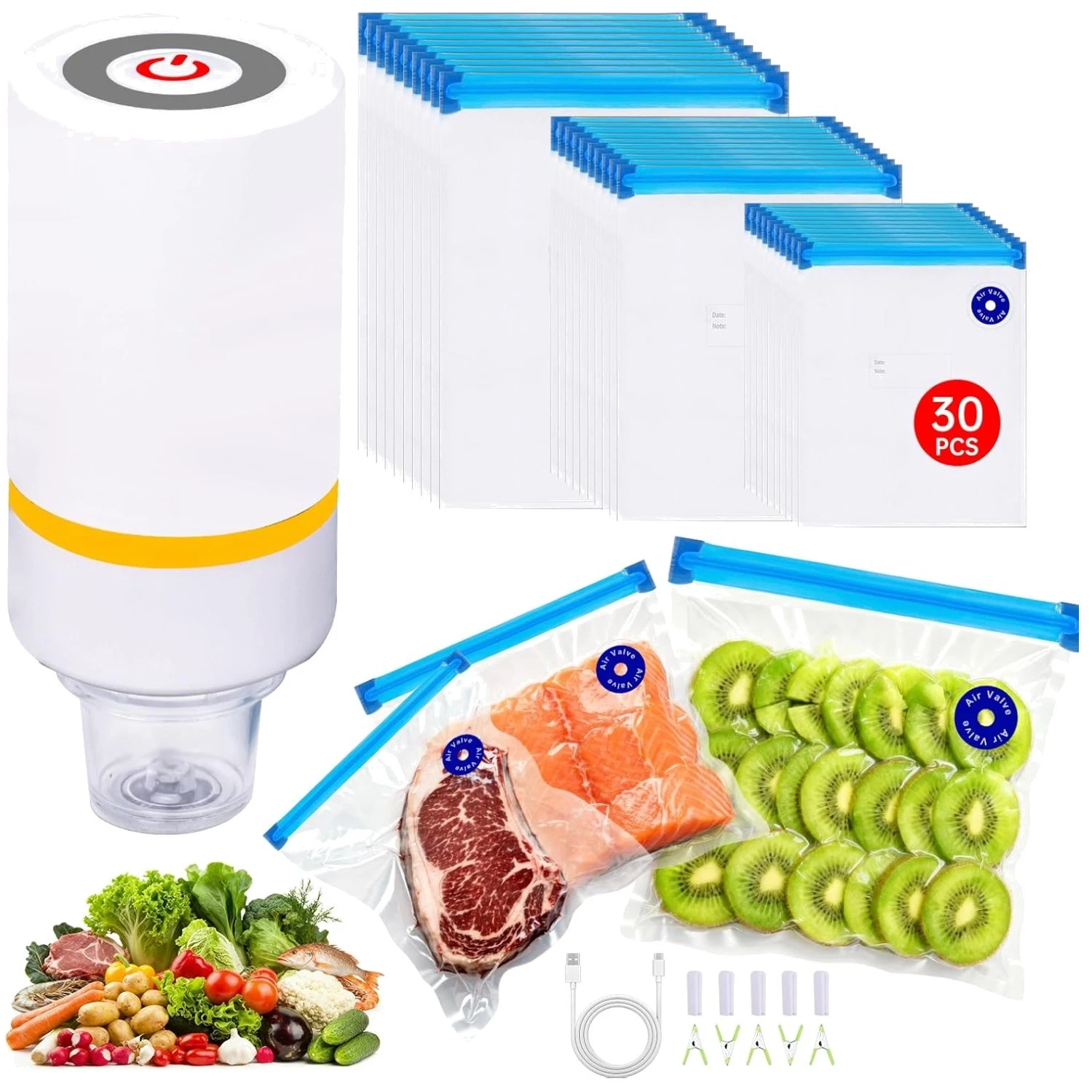 42 PCS Sous Vide Vacuum Set - For Anova, Joule Cookers