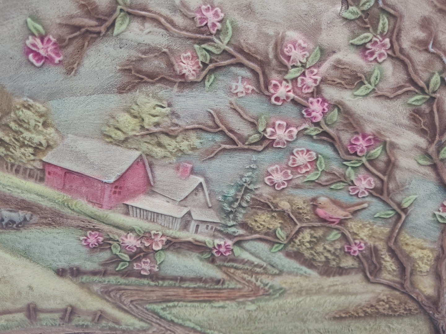 Set 4 Byron Molds Four Seasons  Ceramic Plate Wall Hanger Hand Painted