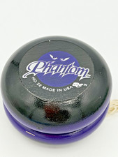 Vintage Phantom No. 22 Purple Black Wooden Yo-Yo Made in USA