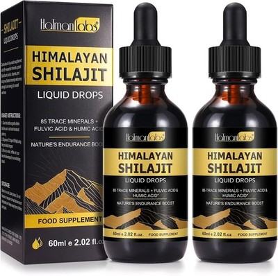 Shilajit Pure Himalayan Organic Resin Drop with 85 Trace Minerals 2oz