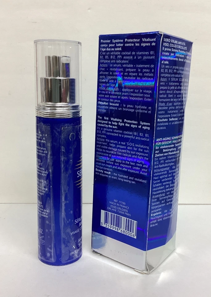 Suero solar antienvejecimiento Orlane Paris cara, cuello y escote 1,7 oz como se muestra en la imagen Foto 2 de 4