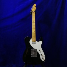 Fender Japan Telecaster Thinline 2006-08 Black Semi Hollow Guitar