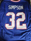 OJ Simpson Buffalo Bills Autographed Football Custom Jersey JSA Certified
