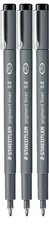 3 Pack 0.8mm Pigment Liner Fineliner Pens for Sketching Drawing Drafting