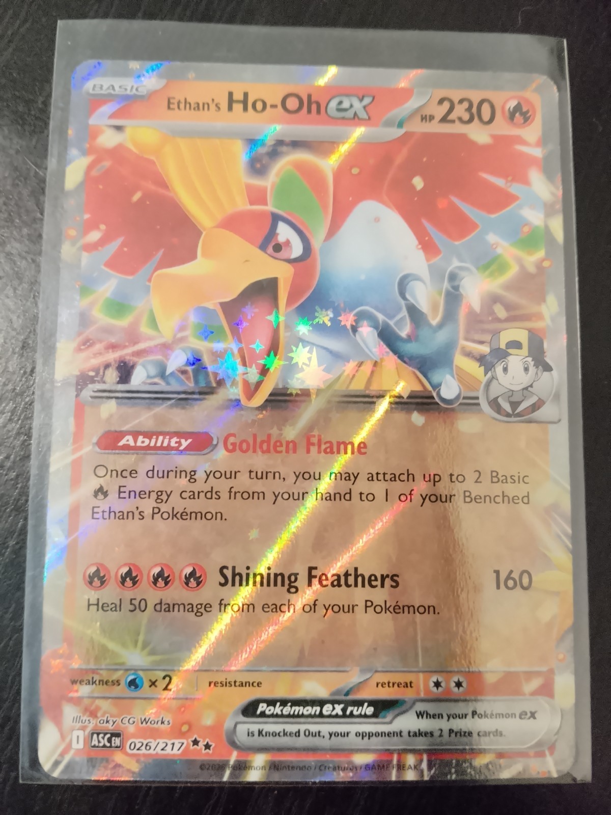 Ethan's Ho-Oh ex #26 Pokemon Ascended Heroes *NM*