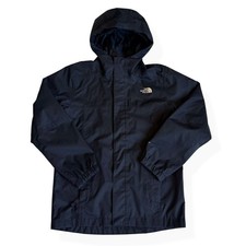 The North Face Boys Small 7/8 Black DryVent Hooded Rain Jacket Waterproof