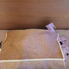 POTTERY BARN Herringbone KNIT ROSE COZY BABY BLANKET 30X40 NEW