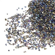 20g Crushed Glass Chips 1-3mm Irregular Glitter Glass Dark Colorful