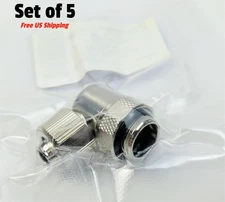 Koolance NZL-L06 Single Nozzle 6mm Swivel Angled Water Cooling Fitting Set of 5