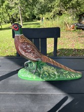 Holland Mold Ceramic Pheasant Bird Statue Figurine 10&rdquo;x14" 1973 Handpainted