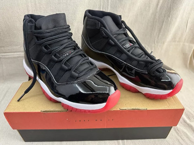 #ad Jordan Air Jordan 11 Retro Men#x27;s Black Red White Basketball Sneakers $205.00